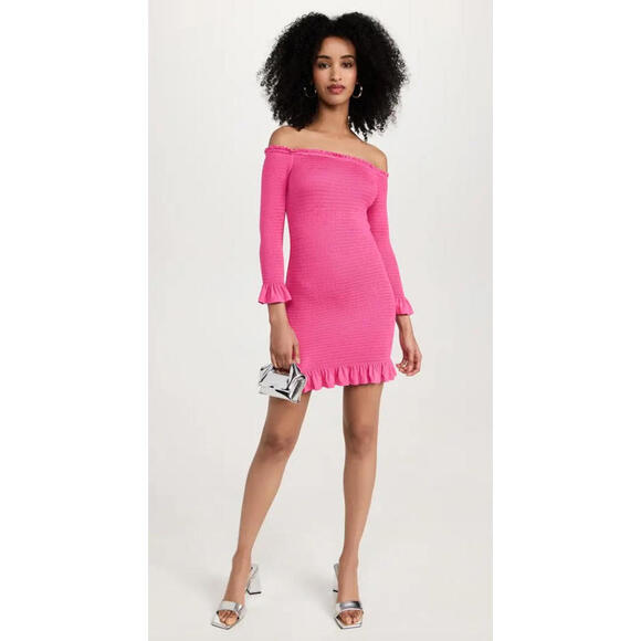 Caroline Constas Tilly Stretch Dress in Pink, Large, $385 Retail - Picture 1 of 4